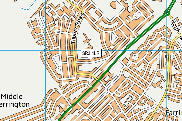 SR3 4LR map - OS VectorMap District (Ordnance Survey)
