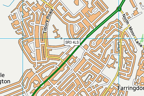 SR3 4LS map - OS VectorMap District (Ordnance Survey)