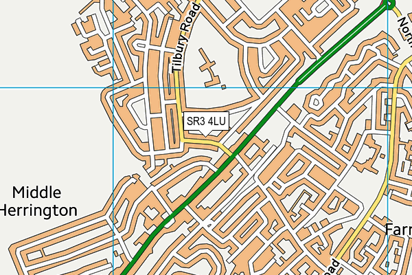 SR3 4LU map - OS VectorMap District (Ordnance Survey)
