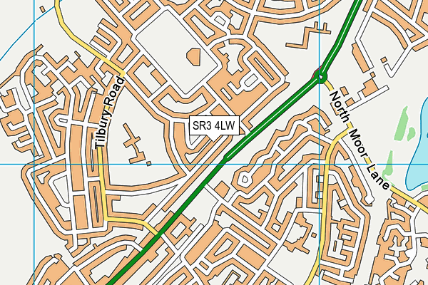 SR3 4LW map - OS VectorMap District (Ordnance Survey)