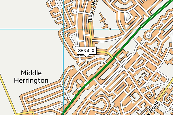 SR3 4LX map - OS VectorMap District (Ordnance Survey)