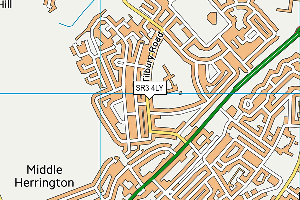 Hasting Hill Academy map (SR3 4LY) - OS VectorMap District (Ordnance Survey)