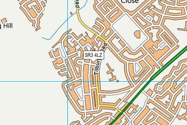 SR3 4LZ map - OS VectorMap District (Ordnance Survey)