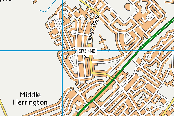 SR3 4NB map - OS VectorMap District (Ordnance Survey)