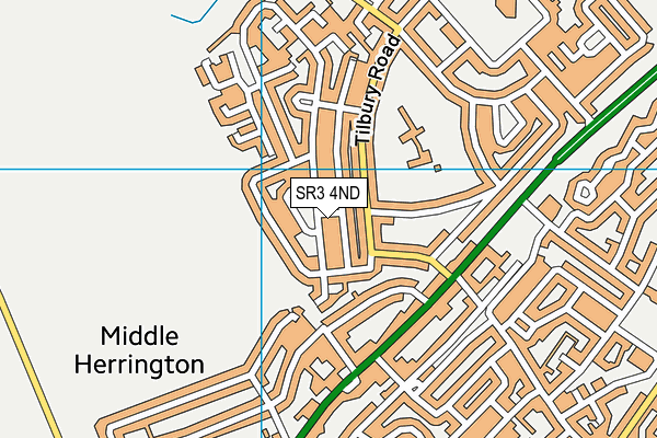 SR3 4ND map - OS VectorMap District (Ordnance Survey)