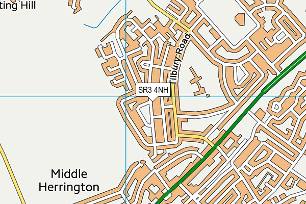 SR3 4NH map - OS VectorMap District (Ordnance Survey)