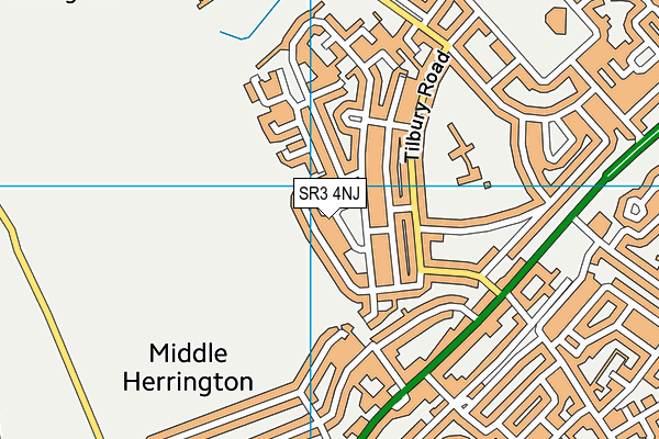 SR3 4NJ map - OS VectorMap District (Ordnance Survey)