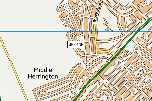 SR3 4NN map - OS VectorMap District (Ordnance Survey)