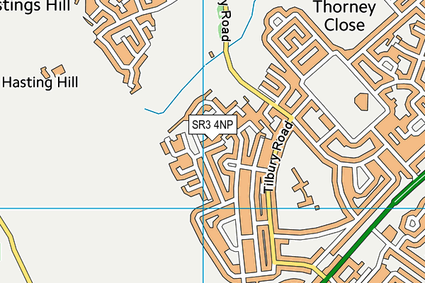 SR3 4NP map - OS VectorMap District (Ordnance Survey)