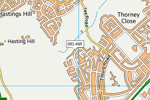 SR3 4NR map - OS VectorMap District (Ordnance Survey)
