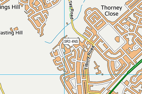 SR3 4NS map - OS VectorMap District (Ordnance Survey)
