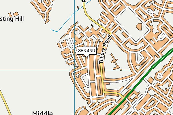 SR3 4NU map - OS VectorMap District (Ordnance Survey)