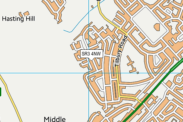 SR3 4NW map - OS VectorMap District (Ordnance Survey)
