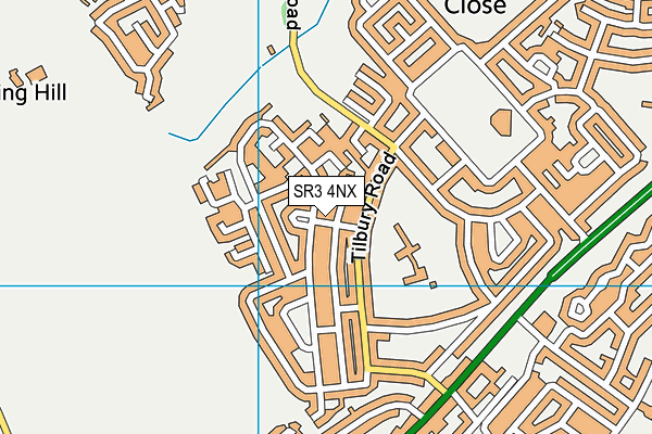SR3 4NX map - OS VectorMap District (Ordnance Survey)