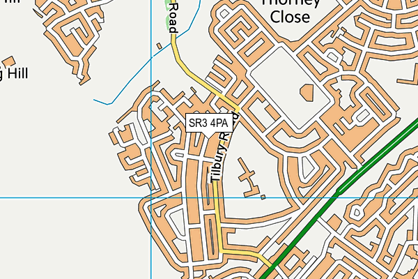 SR3 4PA map - OS VectorMap District (Ordnance Survey)