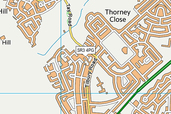 SR3 4PG map - OS VectorMap District (Ordnance Survey)