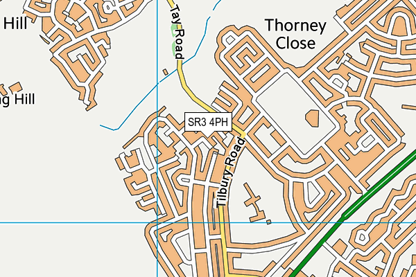 SR3 4PH map - OS VectorMap District (Ordnance Survey)