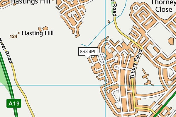 SR3 4PL map - OS VectorMap District (Ordnance Survey)