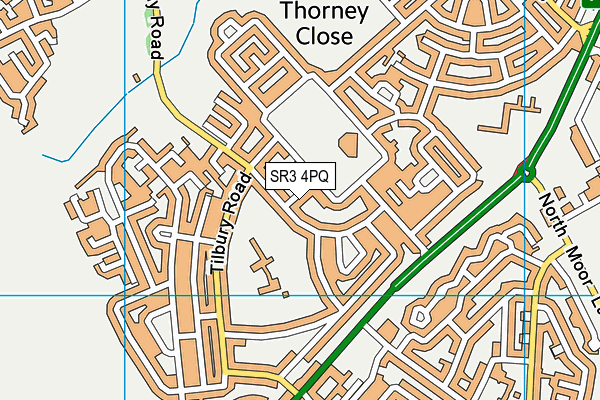 SR3 4PQ map - OS VectorMap District (Ordnance Survey)