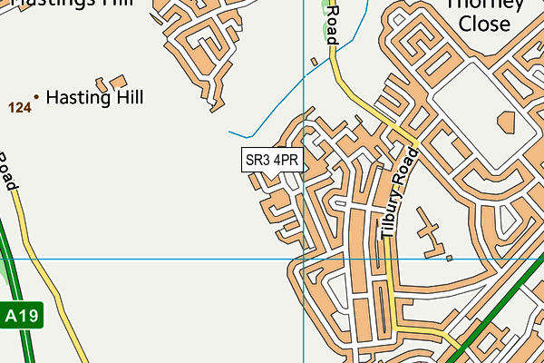 SR3 4PR map - OS VectorMap District (Ordnance Survey)