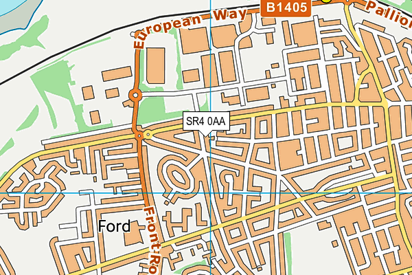 SR4 0AA map - OS VectorMap District (Ordnance Survey)