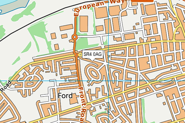 SR4 0AG map - OS VectorMap District (Ordnance Survey)