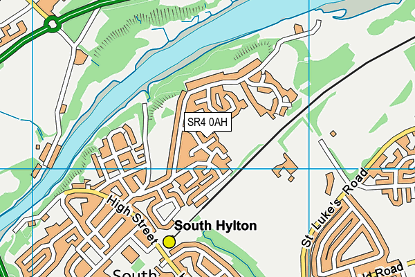 SR4 0AH map - OS VectorMap District (Ordnance Survey)
