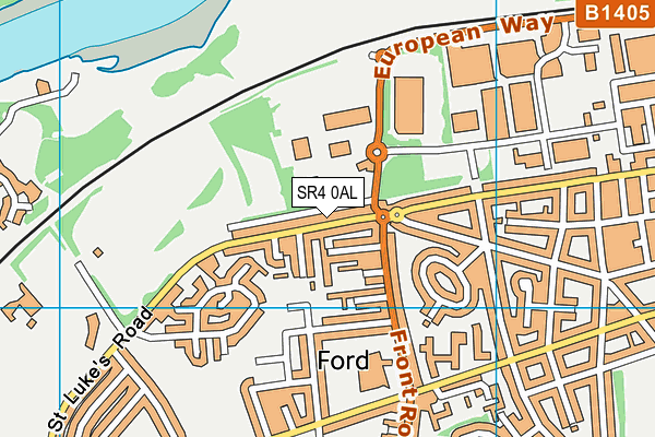 SR4 0AL map - OS VectorMap District (Ordnance Survey)