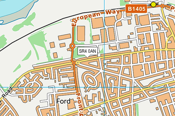 SR4 0AN map - OS VectorMap District (Ordnance Survey)