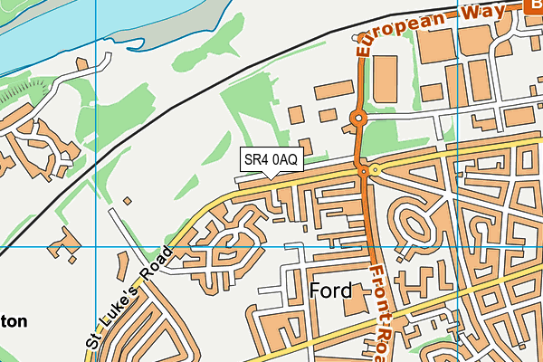 SR4 0AQ map - OS VectorMap District (Ordnance Survey)