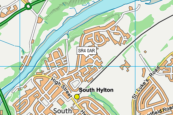 SR4 0AR map - OS VectorMap District (Ordnance Survey)