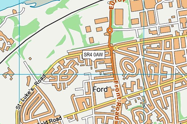 SR4 0AW map - OS VectorMap District (Ordnance Survey)