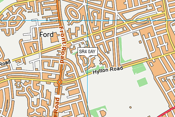 SR4 0AY map - OS VectorMap District (Ordnance Survey)