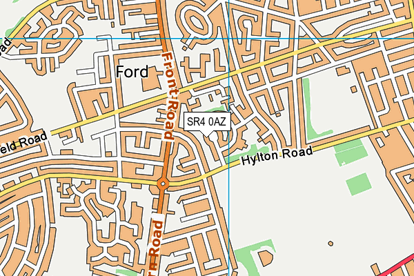 SR4 0AZ map - OS VectorMap District (Ordnance Survey)