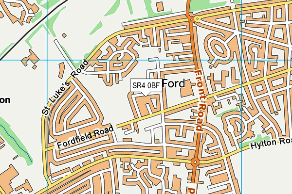 SR4 0BF map - OS VectorMap District (Ordnance Survey)