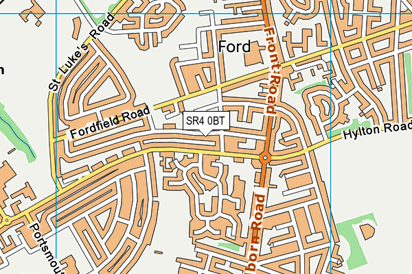 SR4 0BT map - OS VectorMap District (Ordnance Survey)