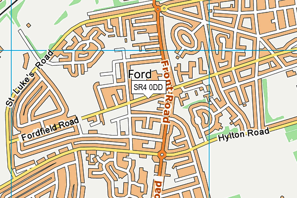SR4 0DD map - OS VectorMap District (Ordnance Survey)