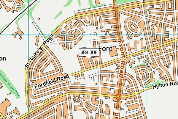 SR4 0DF map - OS VectorMap District (Ordnance Survey)