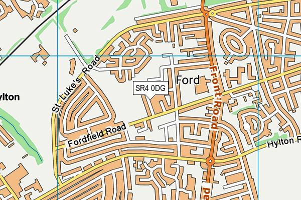 SR4 0DG map - OS VectorMap District (Ordnance Survey)