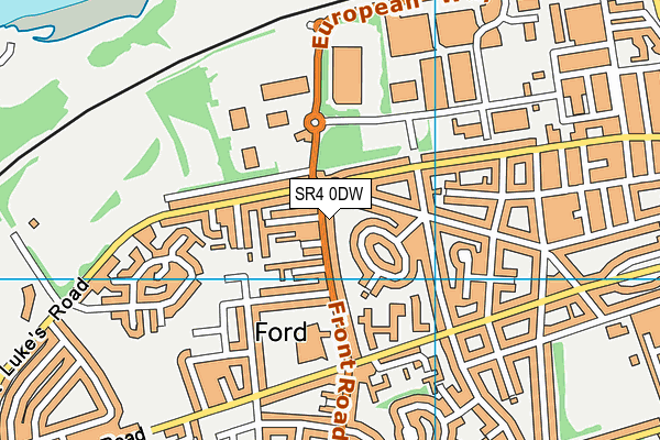 SR4 0DW map - OS VectorMap District (Ordnance Survey)