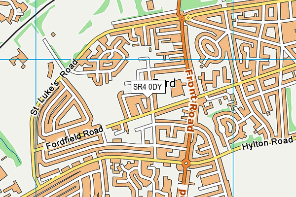 SR4 0DY map - OS VectorMap District (Ordnance Survey)