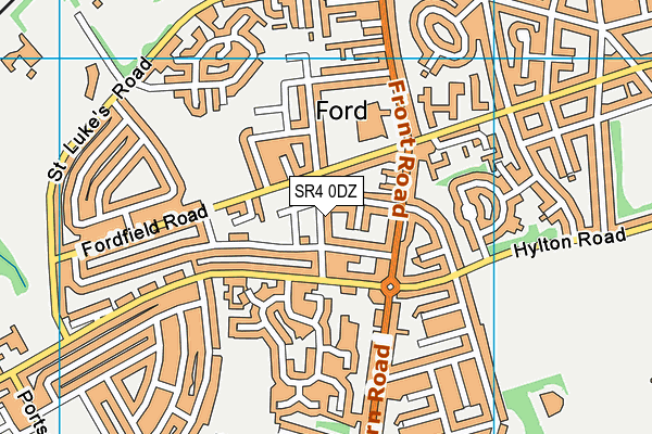 SR4 0DZ map - OS VectorMap District (Ordnance Survey)