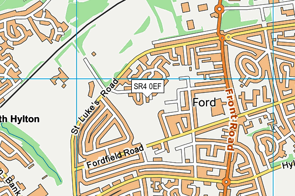 SR4 0EF map - OS VectorMap District (Ordnance Survey)