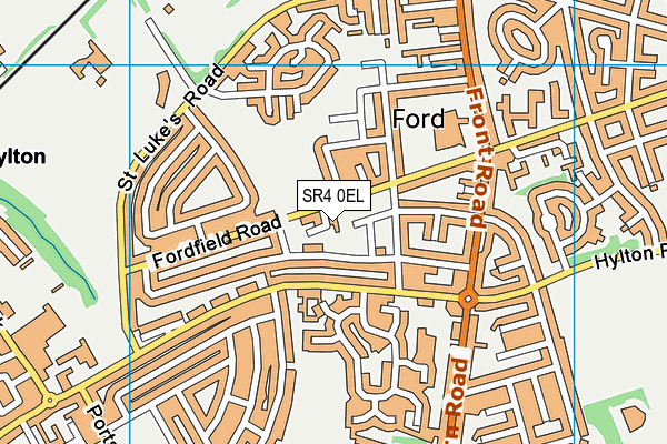 SR4 0EL map - OS VectorMap District (Ordnance Survey)