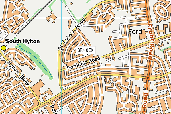 SR4 0EX map - OS VectorMap District (Ordnance Survey)