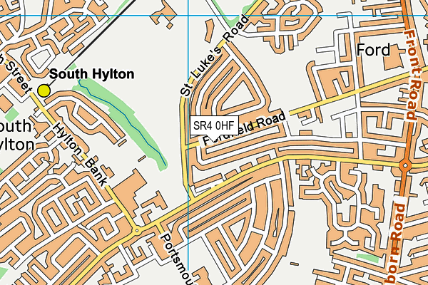 SR4 0HF map - OS VectorMap District (Ordnance Survey)