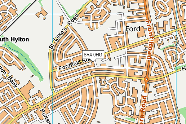 SR4 0HG map - OS VectorMap District (Ordnance Survey)