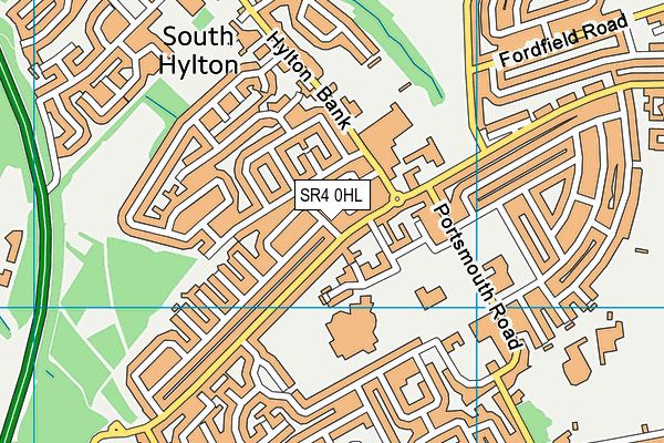 SR4 0HL map - OS VectorMap District (Ordnance Survey)