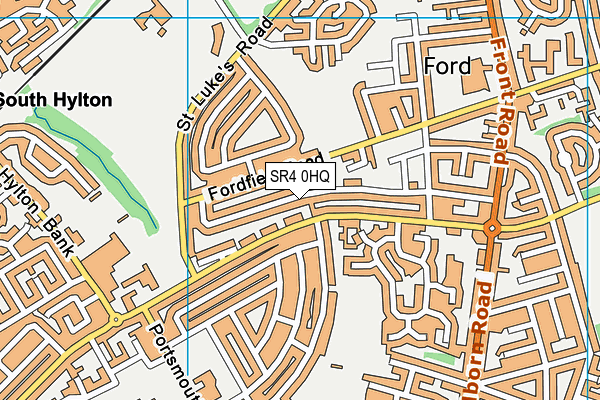 SR4 0HQ map - OS VectorMap District (Ordnance Survey)
