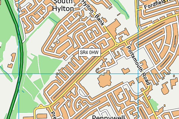 SR4 0HW map - OS VectorMap District (Ordnance Survey)